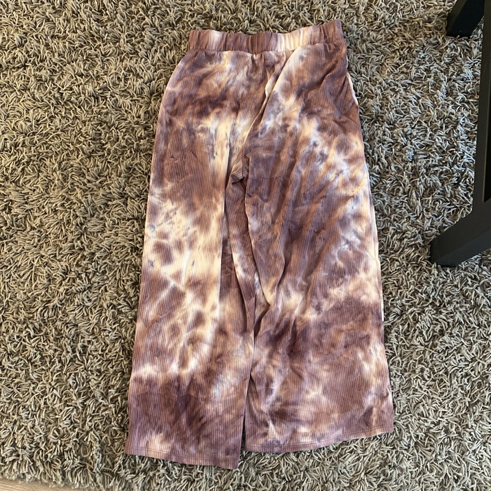 LALA Short Sleeve Tie-Dye Shirt in Purple and Cream - Picture 2 of 4
